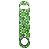 SlipperyJoe's green four-leaf clovers Saint Patric Speed Flessenopener (Voorkant)