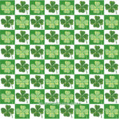 SlipperyJoe's green four-leaf clovers Saint Patric Sticker (Voorkant)