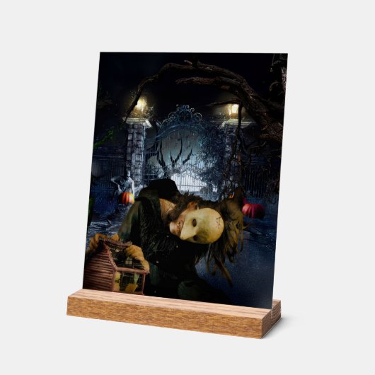 SlipperyJoe's griezelige Halloween enge bossen gro Acryl Bord (Hoek)