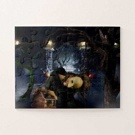 SlipperyJoe's griezelige Halloween enge bossen gro Legpuzzel (Horizontaal)