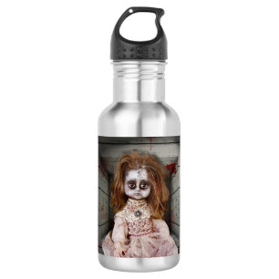 SlipperyJoe's griezelige pop bleke gezicht griezel Waterfles