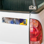 SlipperyJoe's grijswaarde gespierde mannenfiguur g Bumpersticker (Op Truck)
