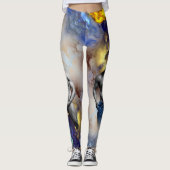 SlipperyJoe's grijswaarde gespierde mannenfiguur g Leggings (Voorkant)
