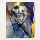 SlipperyJoe's grijswaarde gespierde mannenfiguur g Planner (Achterkant)