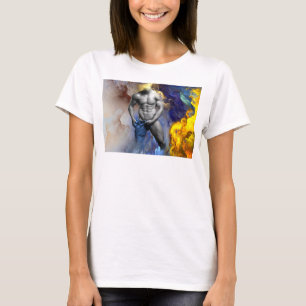 SlipperyJoe's grijswaarde gespierde mannenfiguur g T-shirt