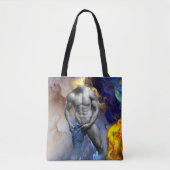 SlipperyJoe's grijswaarde gespierde mannenfiguur g Tote Bag (Voorkant)