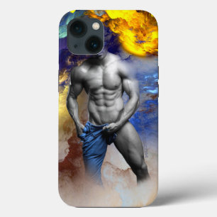 SlipperyJoe's grijswaarde gespierde mannenlichaam Case-Mate iPhone Case
