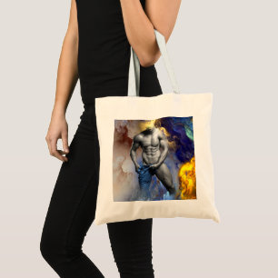 SlipperyJoe's grijswaarde gespierde mannenlichaam  Tote Bag
