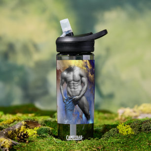 SlipperyJoe's grijswaarde gespierde mannenlichaam Waterfles