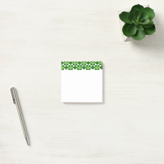 SlipperyJoe's groene vierbladige klaver Saint Patr Post-it® Notes (Kantoor)