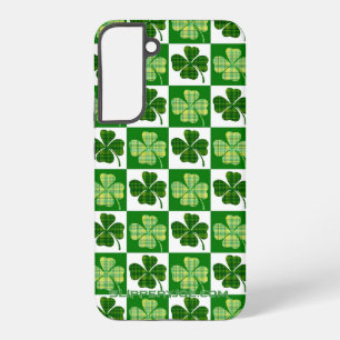 SlipperyJoe's groene vierbladige klaver Saint Patr Samsung Galaxy Hoesje