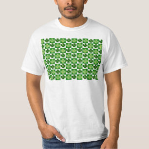 SlipperyJoe's groene vierbladige klaver Saint Patr T-shirt