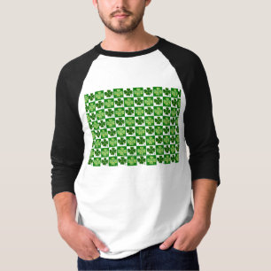 SlipperyJoe's groene vierbladige klaver Saint Patr T-shirt