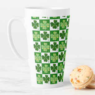 SlipperyJoe's groene vierbladige klavers Saint Pat Latte Mok