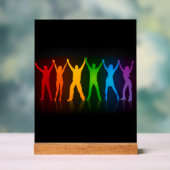 SlipperyJoe's groep mensen die handen vasthouden d Acryl Bord (Neutraal)