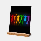 SlipperyJoe's groep mensen die handen vasthouden d Acryl Bord (Hoek)