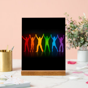 SlipperyJoe's groep mensen die handen vasthouden d Acryl Bord