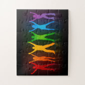 SlipperyJoe's groep mensen die handen vasthouden d Legpuzzel (Verticaal)