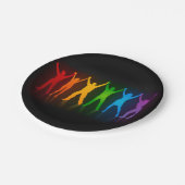 SlipperyJoe's groep mensen die handen vasthouden d Papieren Bordje (Gekanteld)