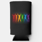 SlipperyJoe's groep mensen die handen vasthouden d Seltzer Blikjeskoeler (Voorkant)