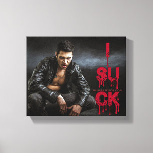 SlipperyJoe's Halloween bleke vampierachtige figuu Canvas Afdruk