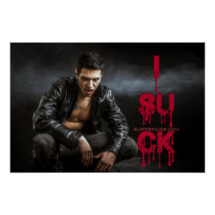 SlipperyJoe's Halloween bleke vampierachtige figuu Perfect Poster