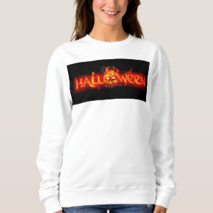 SlipperyJoe's Halloween enorm lettering in vuur ca Trui