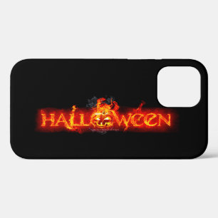 SlipperyJoe's Halloween enorm lettertype in vuur Case-Mate iPhone Case