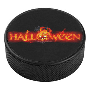 SlipperyJoe's Halloween enorm lettertype in vuur Hockey Puck