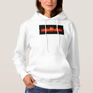SlipperyJoe's Halloween enorm lettertype in vuur Hoodie