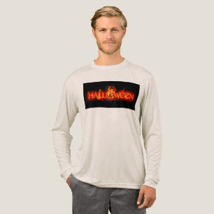 SlipperyJoe's Halloween enorm lettertype in vuur Tri-Blend Shirt