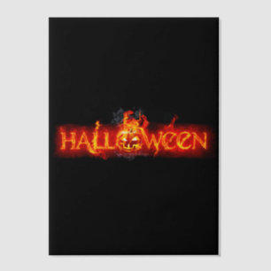 SlipperyJoe's Halloween enorm lettertype in vuur Vellum Uitnodigingen