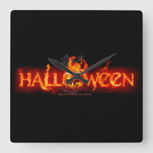 SlipperyJoe's Halloween enorm lettervuurwerk gesne Vierkante Klok