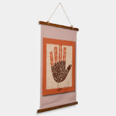 SlipperyJoe's hand spreekt de dankbare familielede Hangend Wandkleed (Gebogen)