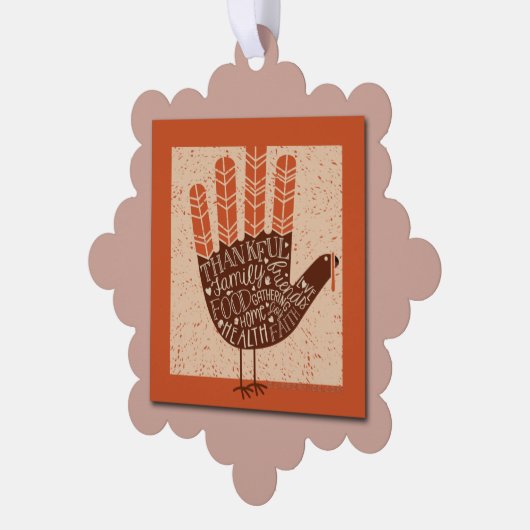 SlipperyJoe's hand spreekt de dankbare familielede Ornament Kaart (Links)