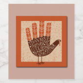 SlipperyJoe's hand spreekt de dankbare familielede Wijn Etiket (Enkel label)