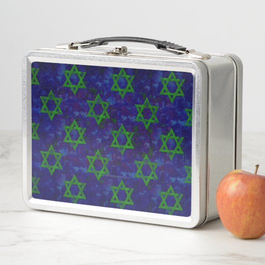 SlipperyJoe's Hanukka groene rijen Davidssterren c (In situ)