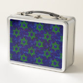 SlipperyJoe's Hanukka groene rijen Davidssterren c (Voorkant)
