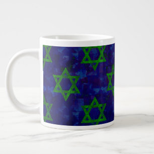SlipperyJoe's Hanukka groene rijen Davidssterren c Grote Koffiekop