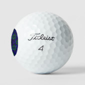 SlipperyJoe's Hanukkah green rows Stars of David c Golfballen (Logo)