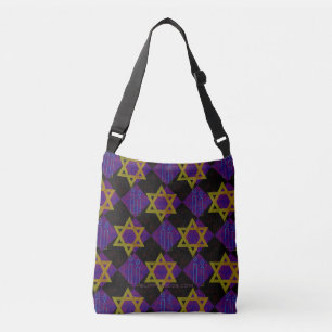 SlipperyJoe's Hanukkah-thema afbeelding goudgeel Crossbody Tas