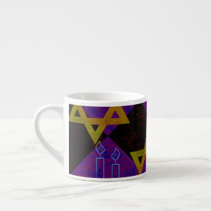 SlipperyJoe's Hanukkah-thema afbeelding goudgeel  Espresso Kop