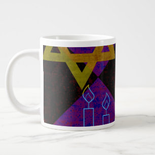 SlipperyJoe's Hanukkah-thema afbeelding goudgeel  Grote Koffiekop