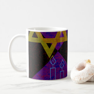 SlipperyJoe's Hanukkah-thema afbeelding goudgeel  Koffiemok