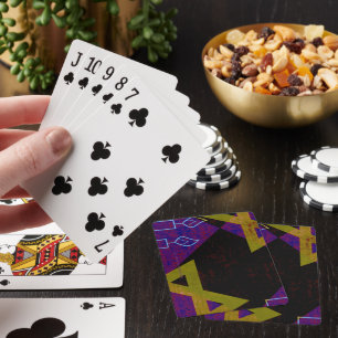 SlipperyJoe's Hanukkah-thema afbeelding goudgeel Pokerkaarten