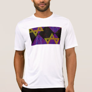 SlipperyJoe's Hanukkah-thema afbeelding goudgeel T-shirt