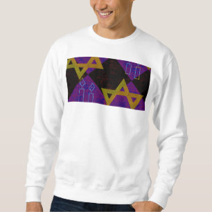 SlipperyJoe's Hanukkah-thema afbeelding goudgeel  Trui