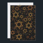 SlipperyJoe's Hanukkah-thema Ster David artistiek  Feestdagenkaart<br><div class="desc">SlipperyJoe's Hanukkah-thema Ster David artistieke kaarslicht feestelijke gloed licht en veerkracht thema's modern eerbiedig voor Joodse feestdagen variërende afmetingen metalen tinten goud brons diep bruin rijk zwart achtergrond roept Hebreeuwse traditie elegantie symmetrisch patroon geschenken decoraties ritmische ceremoniële visuele stroom belangrijke symbool religie</div>