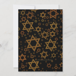 SlipperyJoe's Hanukkah-thema Ster David artistiek  Feestdagenkaart