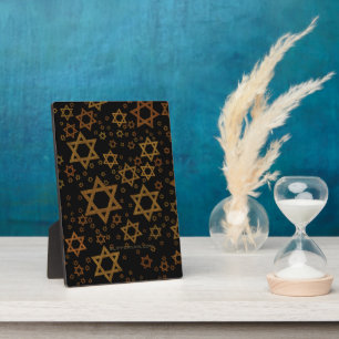 SlipperyJoe's Hanukkah-thema Ster David artistiek  Fotoplaat